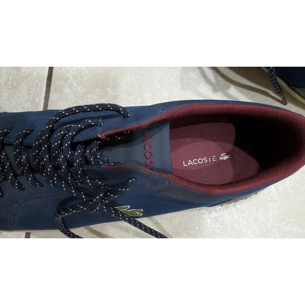 Lacoste Rubber Lerond Men's Navy Blue/Gray Shoes Size 13
